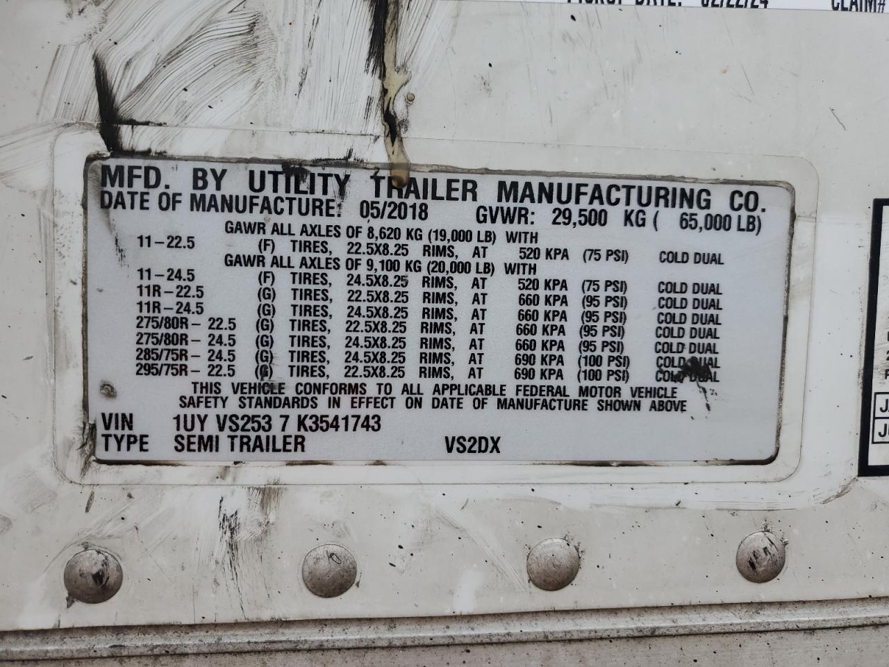 2019 UTILITY Dryvan VIN 1UYVS2537K3541743 photo 10