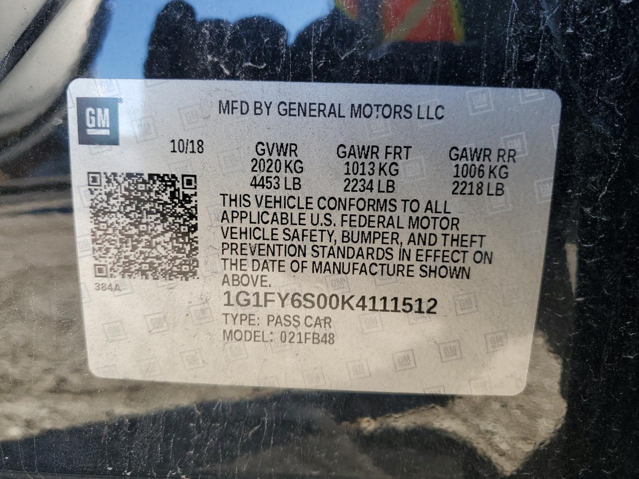 2019 CHEVROLET Bolt euv VIN 1G1FY6S00K4111512 photo 12