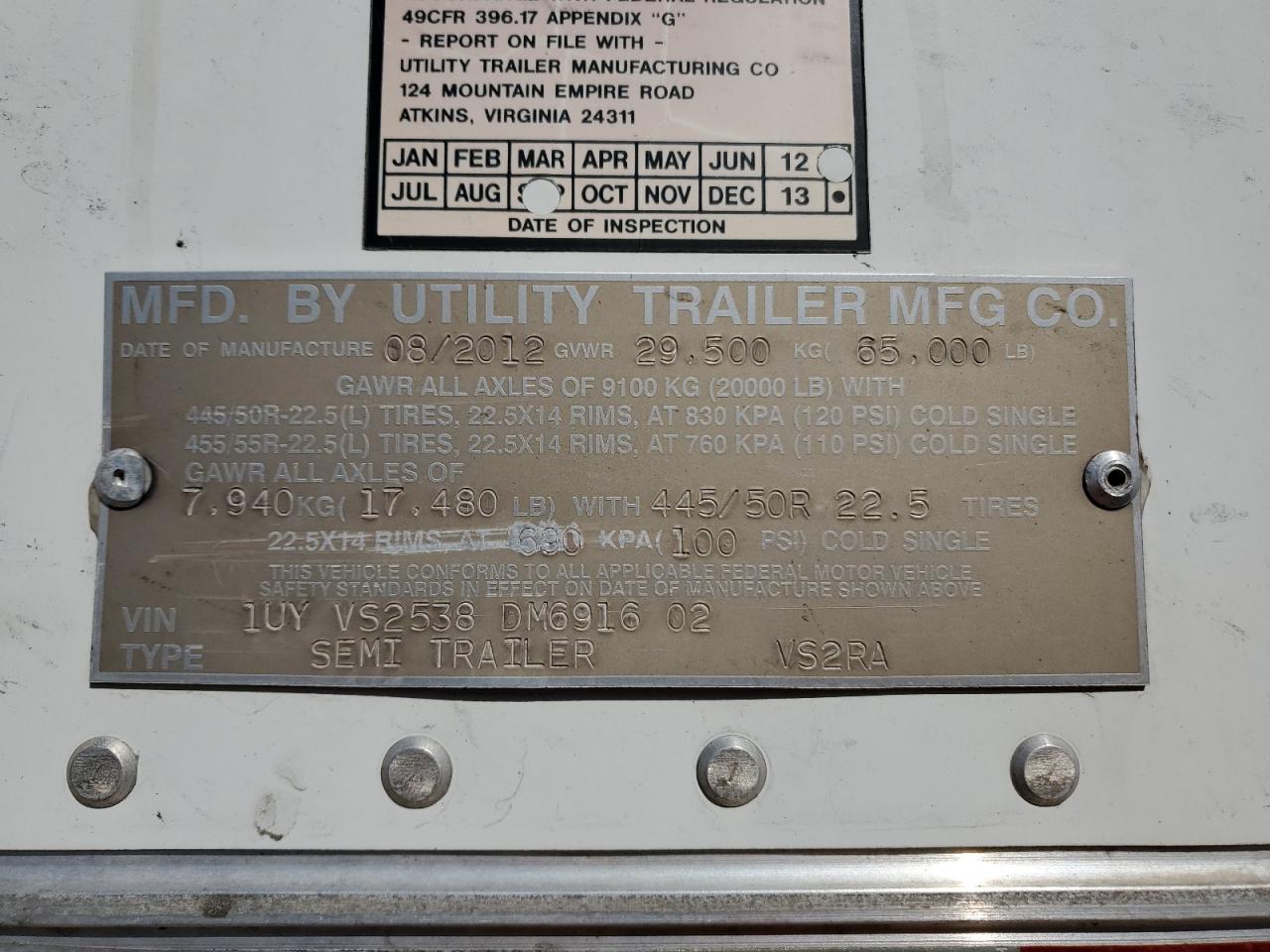 2013 UTILITY Reefer VIN 1UYVS2538DM691602 photo 10