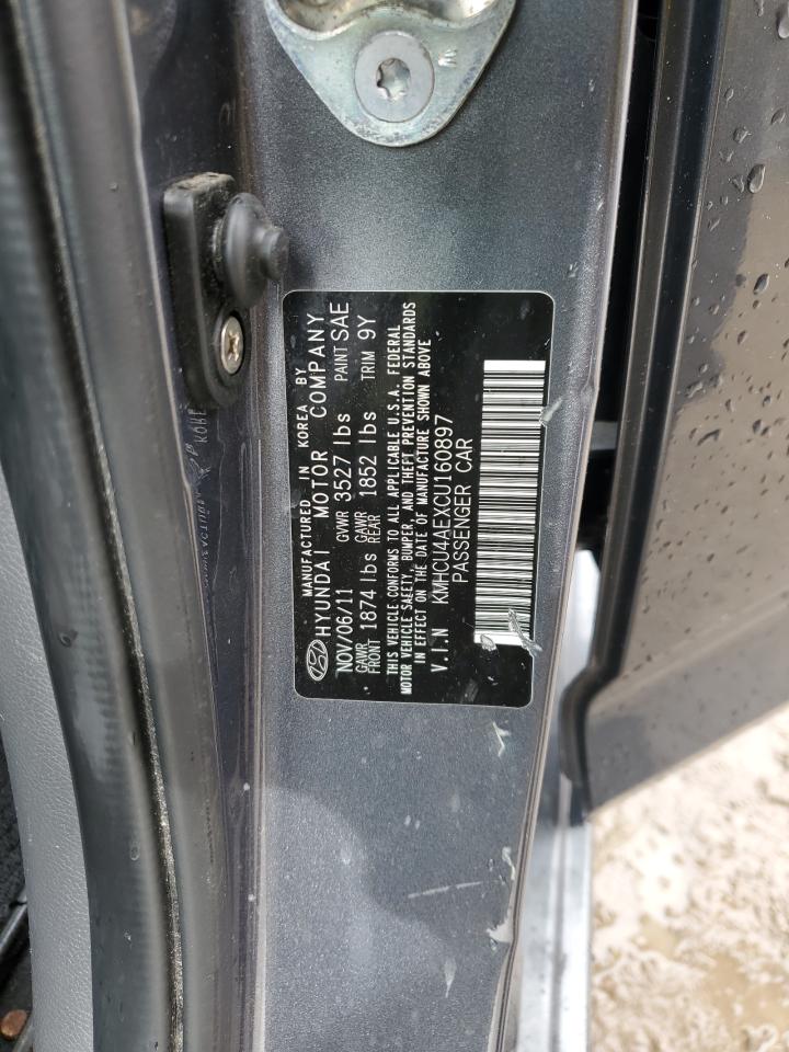 2012 HYUNDAI Accent VIN KMHCU4AEXCU160897 photo 12
