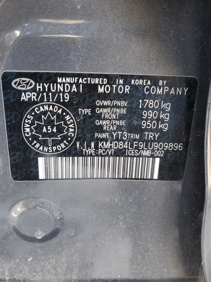 2020 HYUNDAI Elantra VIN KMHD84LF9LU909896 photo 12