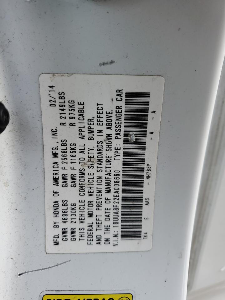2014 ACURA Tl VIN 19UUA8F22EA008660 photo 12