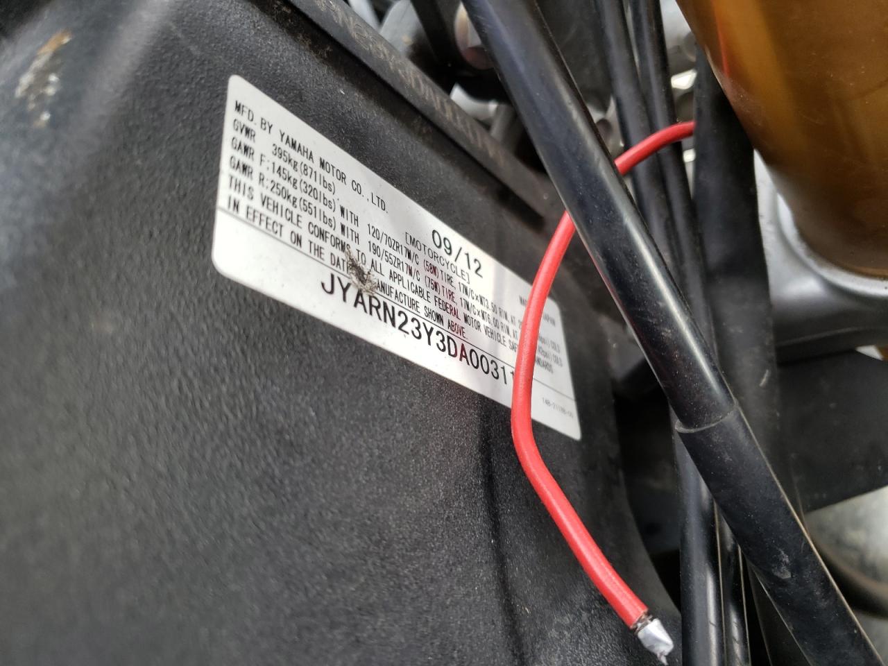 2013 YAMAHA YZFR1 C VIN JYARN23Y3DA003119 photo 10