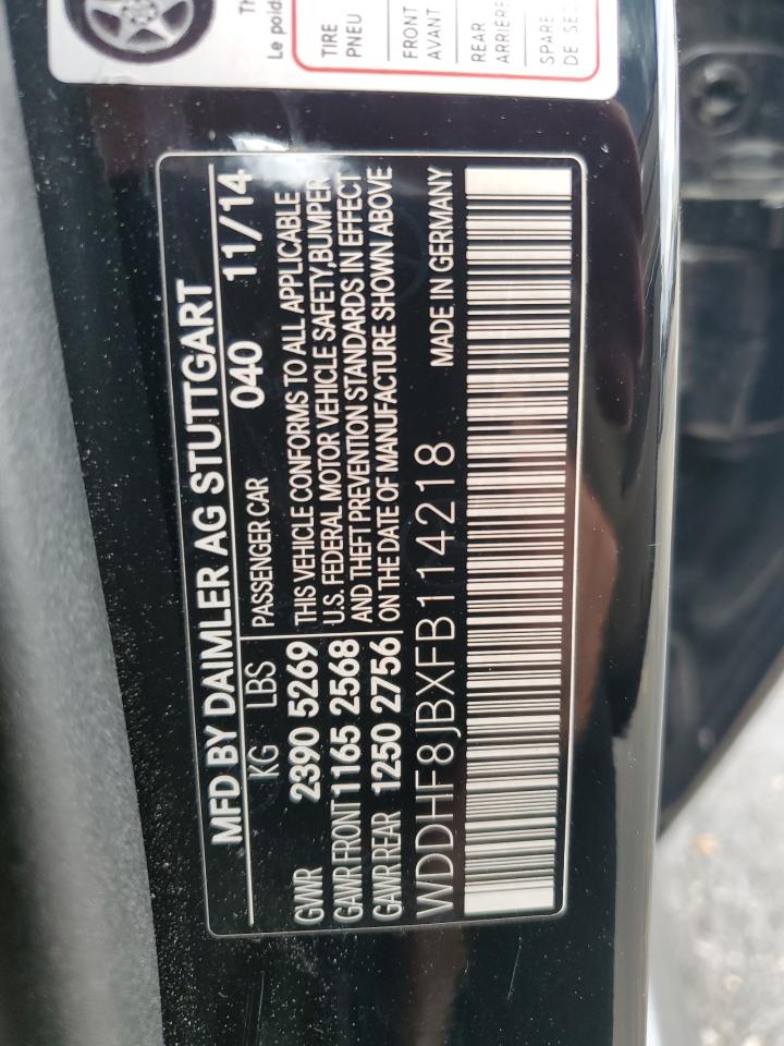 2015 Mercedes-Benz E-class VIN WDDHF8JBXFB114218 photo 12