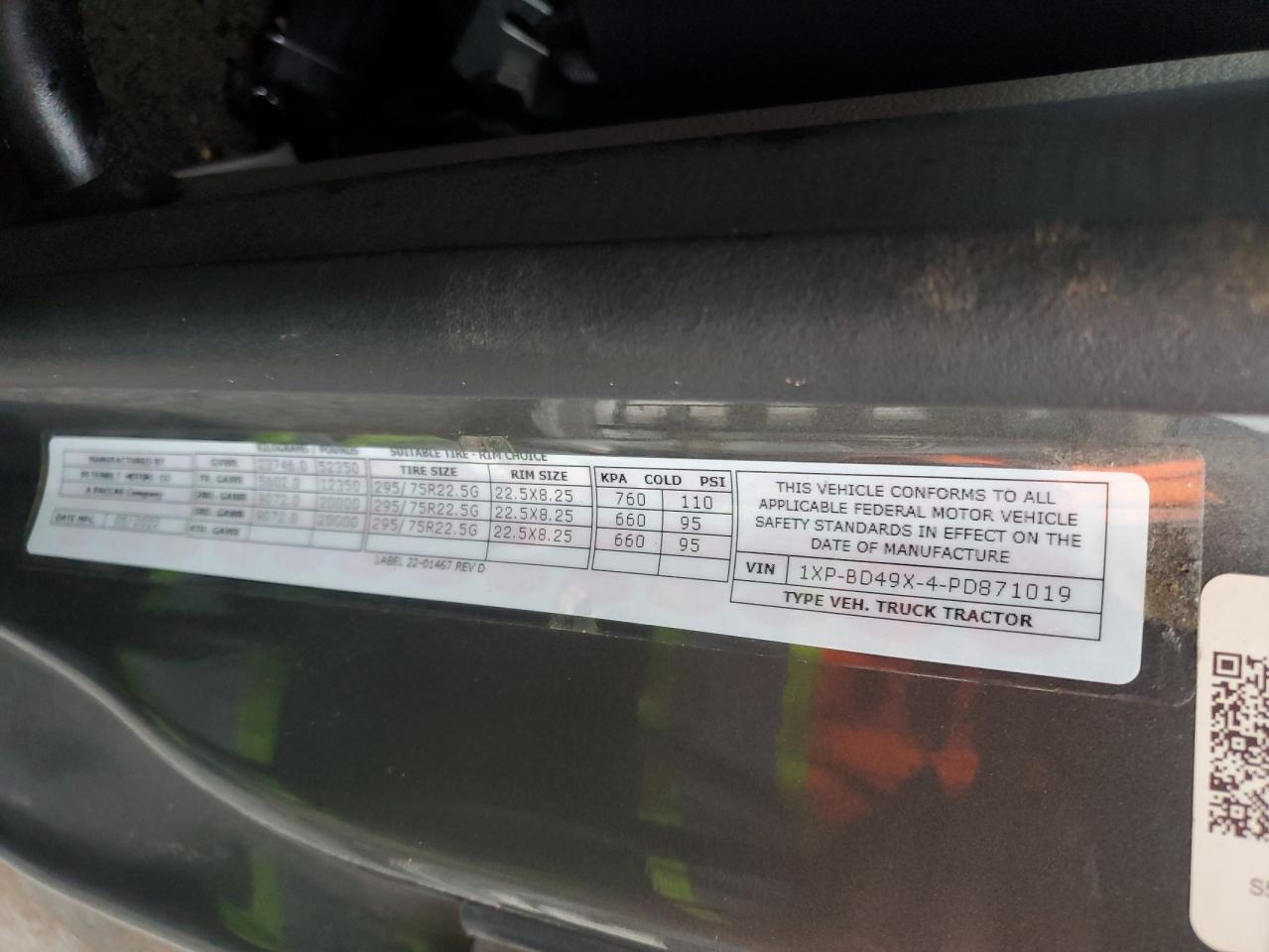 2023 PETERBILT All models VIN 1XPBD49X4PD871019 photo 10