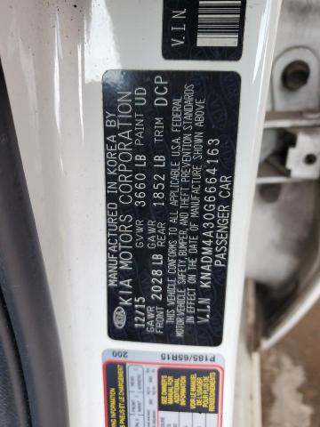 2016 KIA Rio VIN KNADM4A30G6664163 photo 12