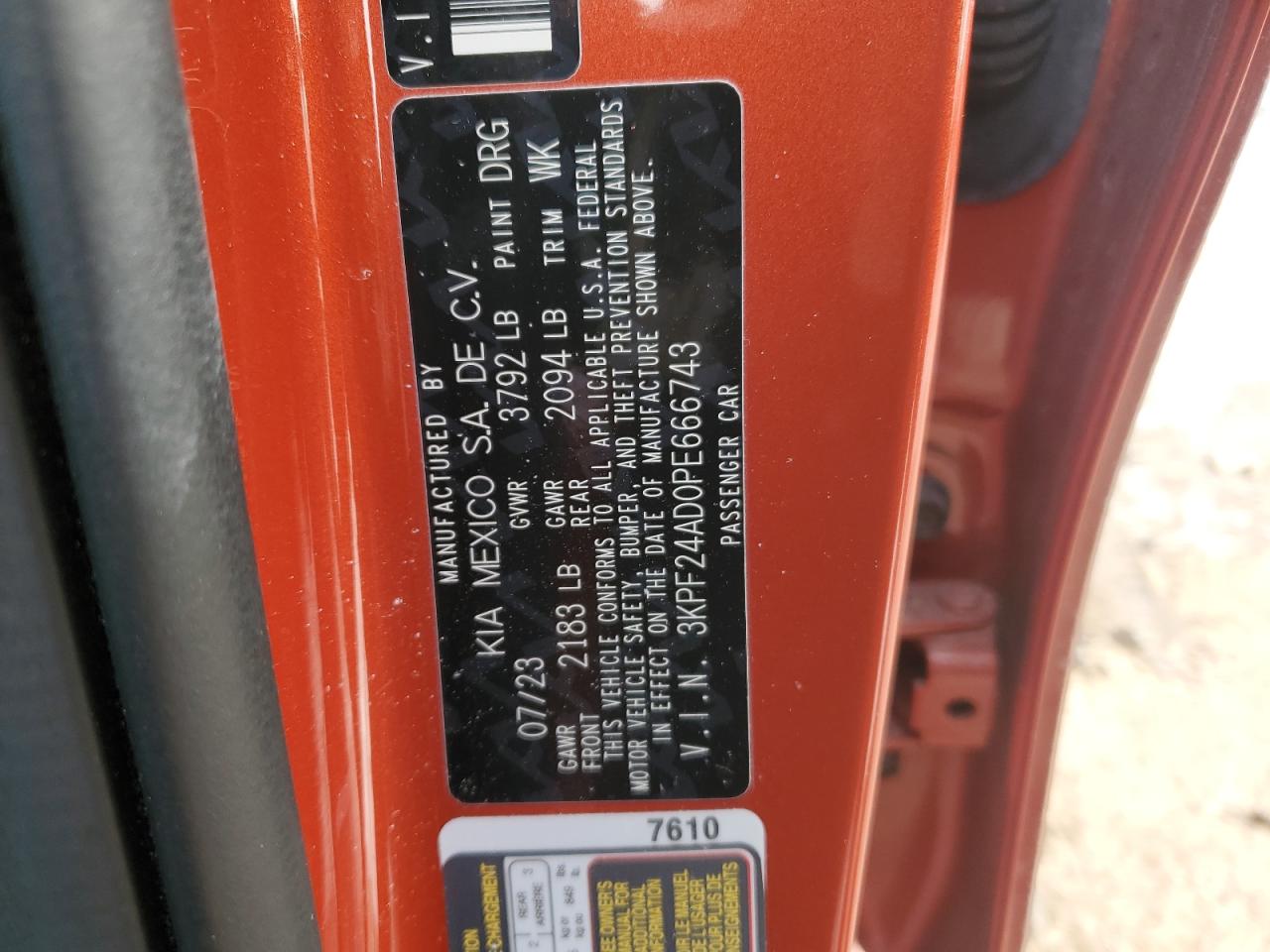 2023 Kia Forte lx VIN 3KPF24AD0PE666743 photo 12