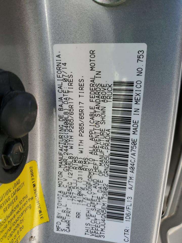 2014 Toyota Tacoma VIN 3TMJU4GN5EM173602 photo 12