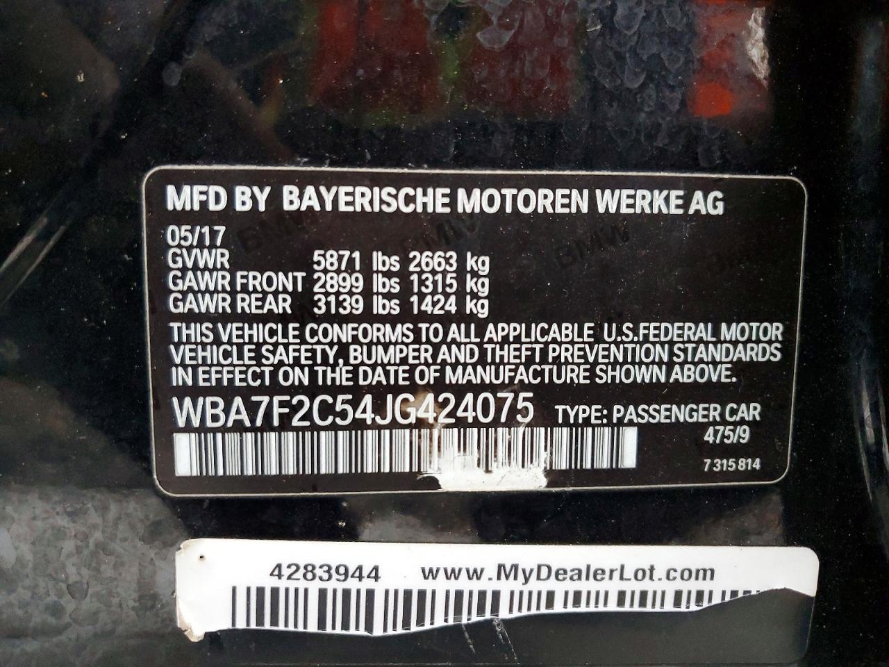 2018 BMW 7 series VIN WBA7F2C54JG424075 photo 12