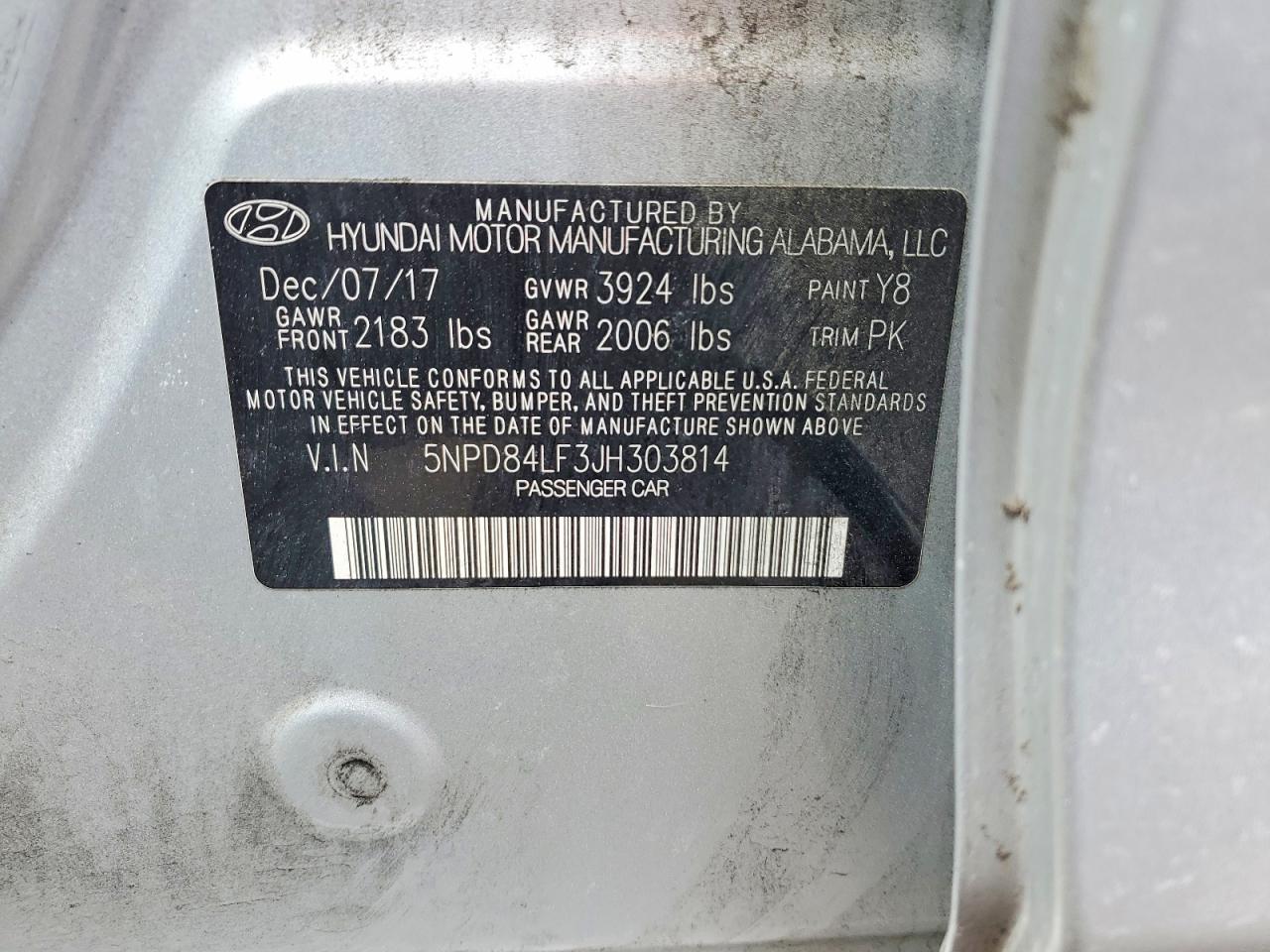 2018 Hyundai Elantra VIN 5NPD84LF3JH303814 photo 12