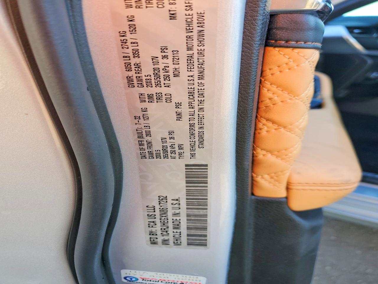 2022 Jeep Grand cher VIN 1C4RJHEGXN8617262 photo 12