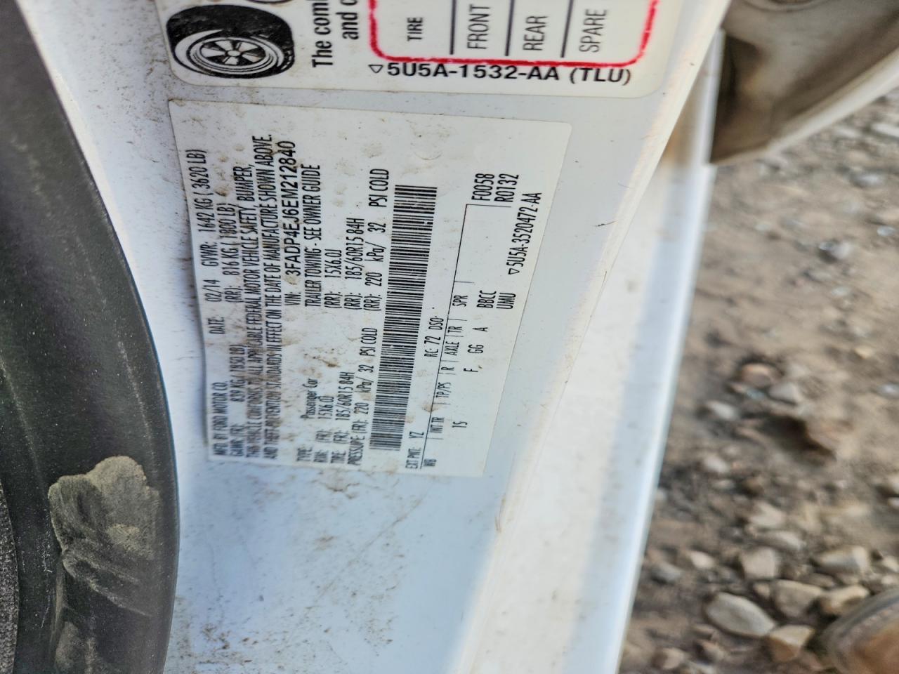 2014 Ford Fiesta VIN 3FADP4EJ6EM212840 photo 12