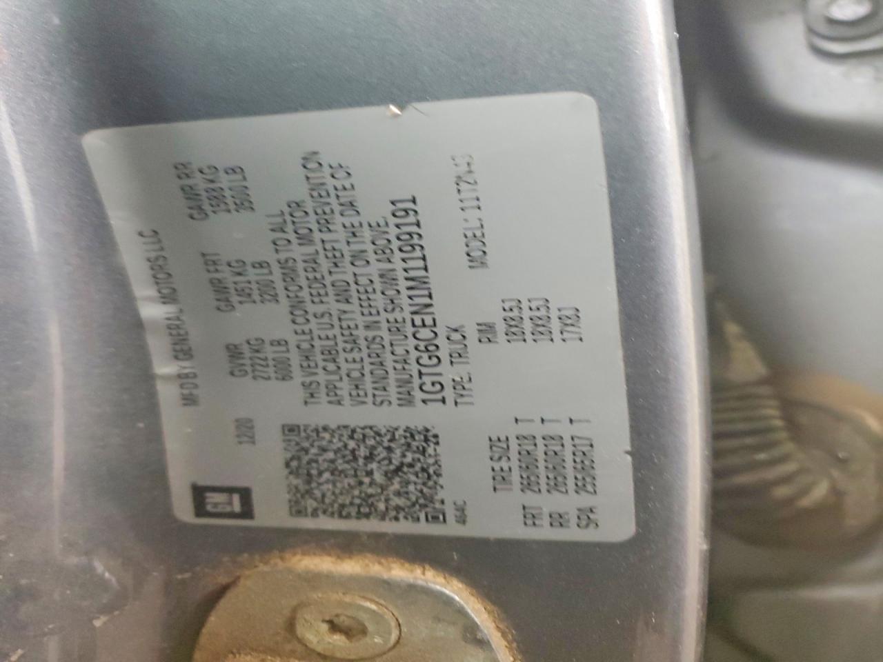 2021 GMC Canyon VIN 1GTG6CEN1M1199191 photo 12