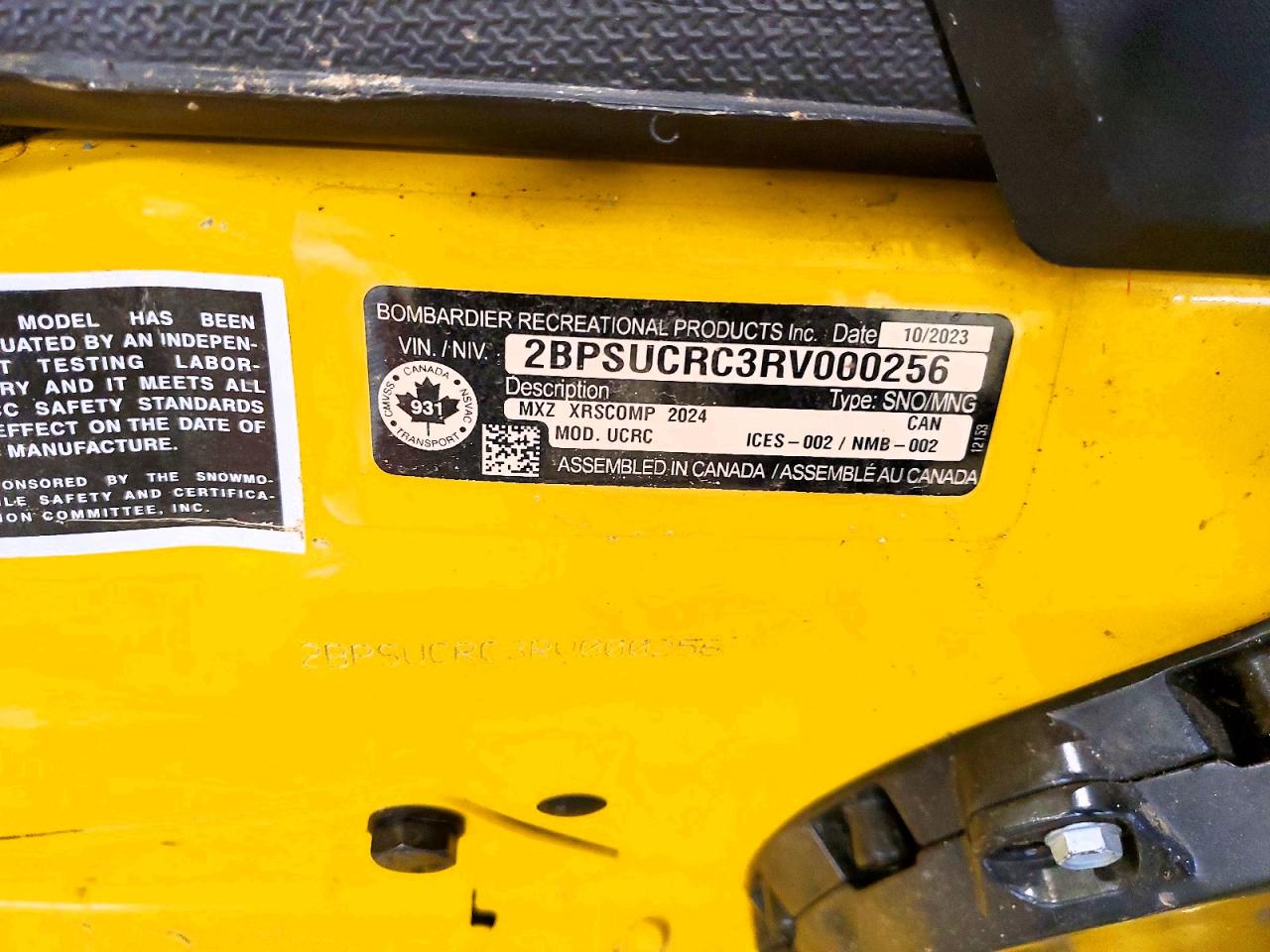 2024 SKIDOO Mxzrs VIN 2BPSUCRC3RV000256 photo 10