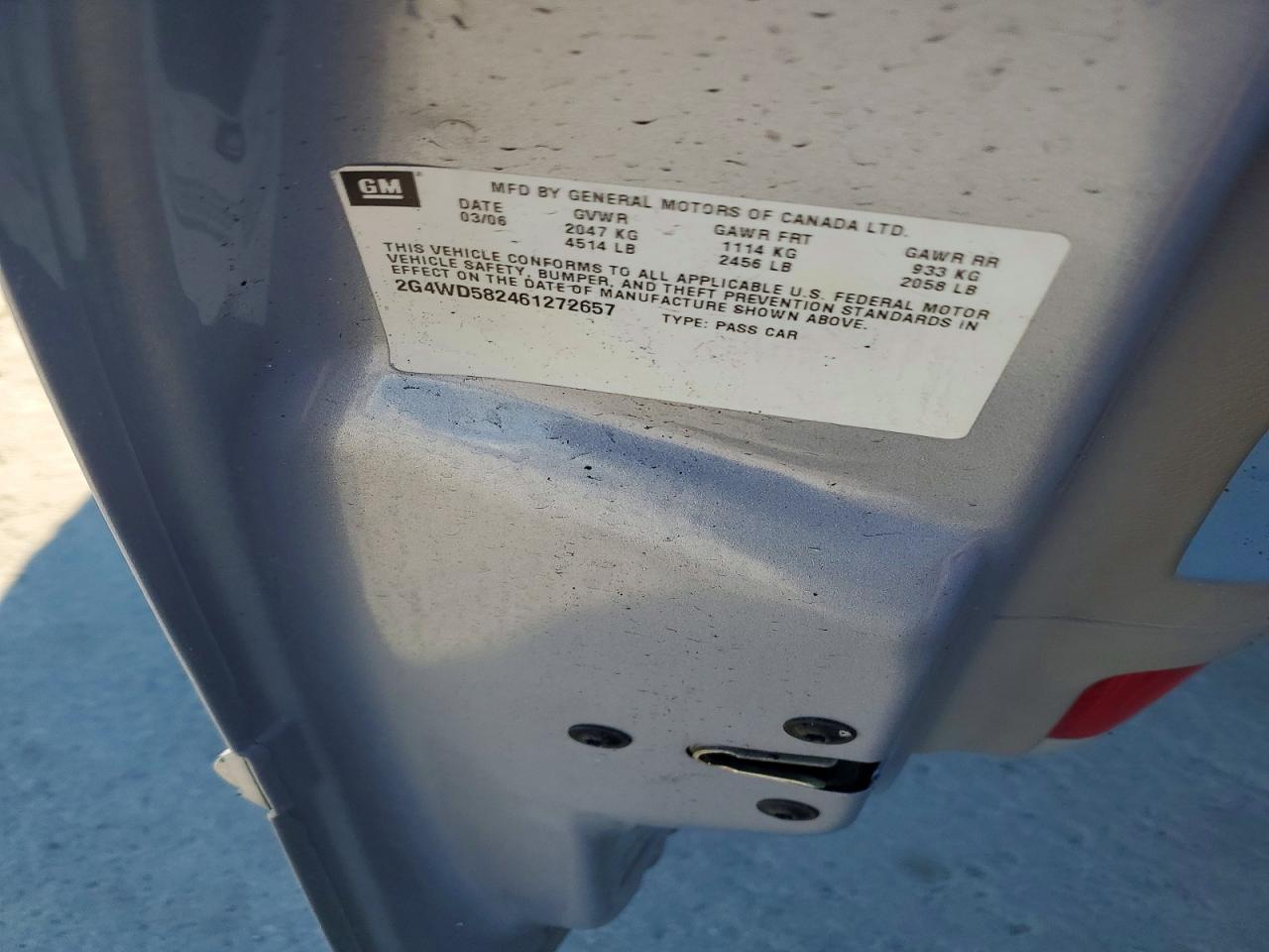 2006 Buick Lacrosse VIN 2G4WD582461272657 photo 12