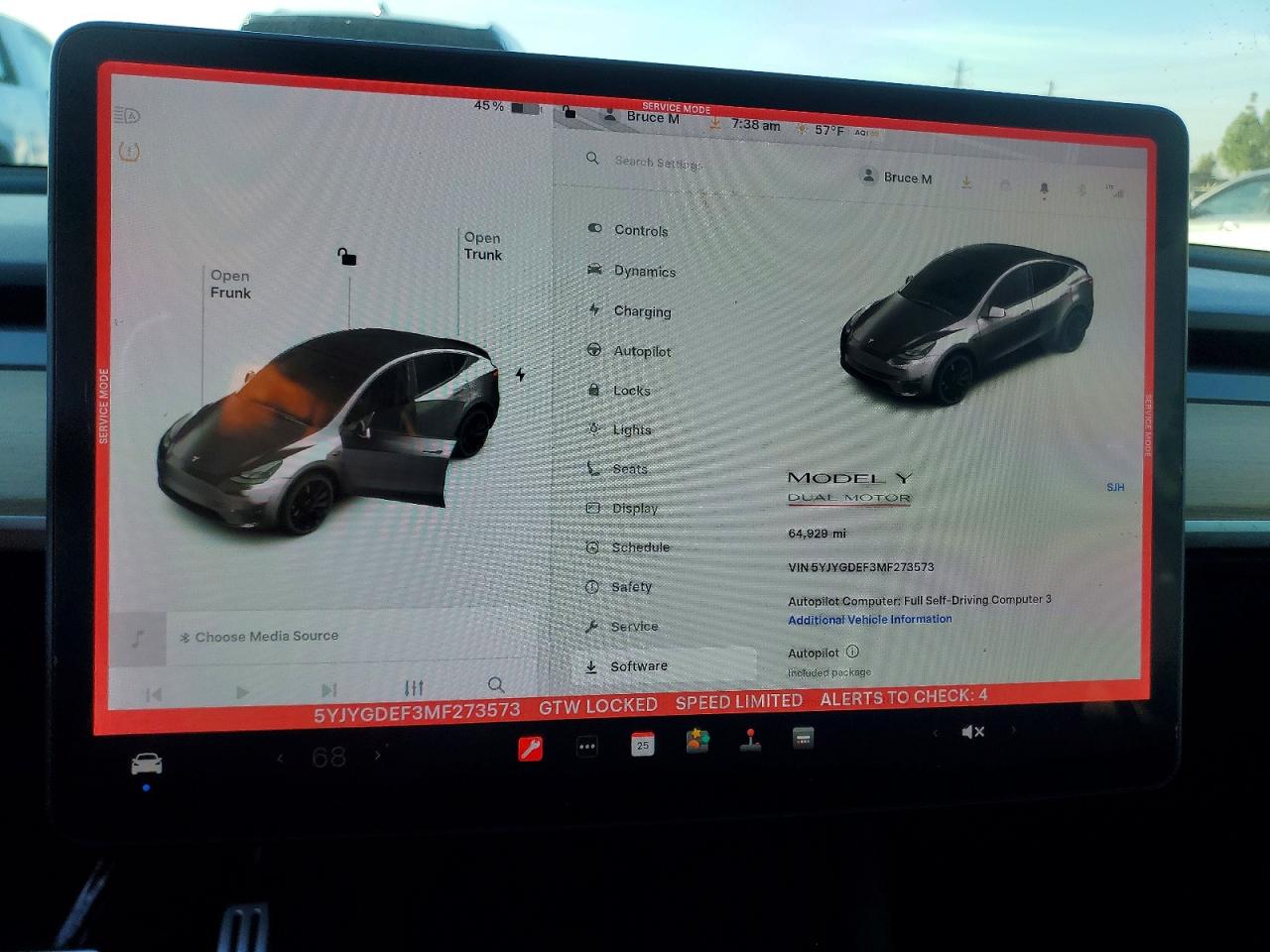 2021 Tesla Model y VIN 5YJYGDEF3MF273573 photo 9