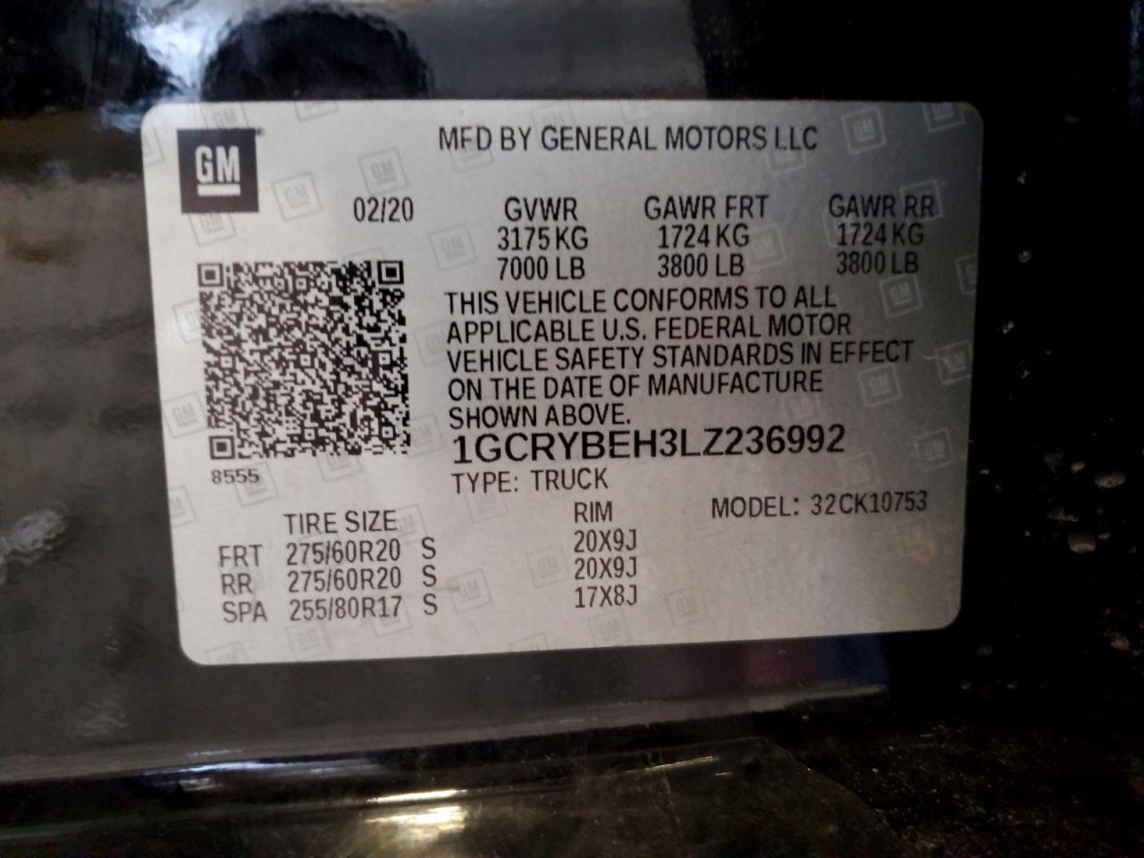 2020 Chevrolet All models VIN 1GCRYBEH3LZ236992 photo 12