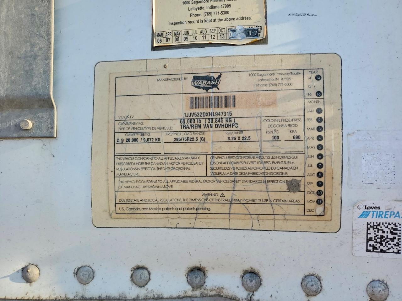 2017 WABASH All models VIN 1JJV532DXHL947315 photo 10