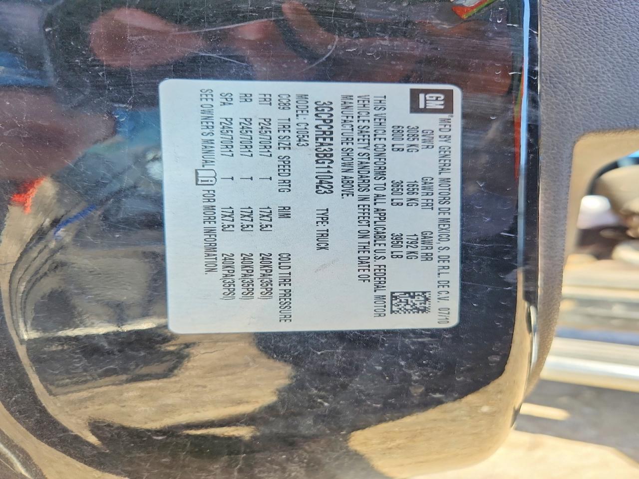 2011 Chevrolet All models VIN 3GCPCREA3BG110423 photo 12