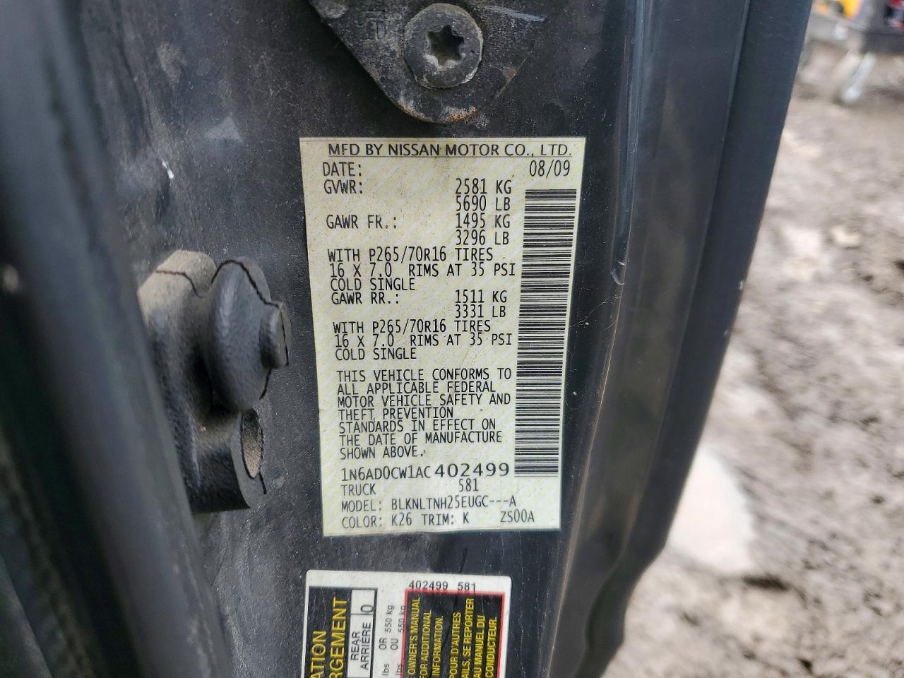 2010 NISS Frontier VIN 1N6AD0CW1AC402499 photo 12