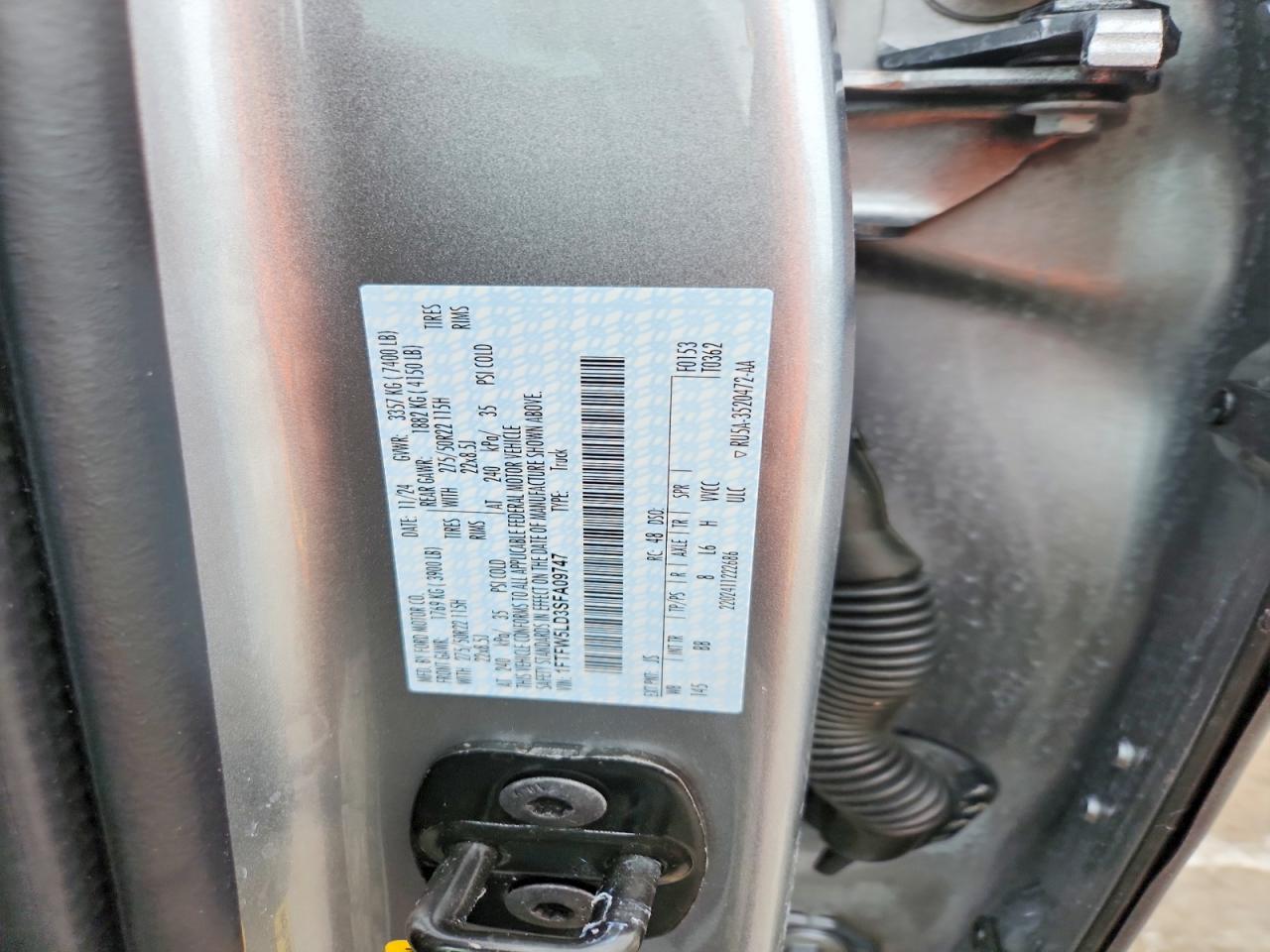 2025 Ford F150 laria VIN 1FTFW5LD3SFA09747 photo 12