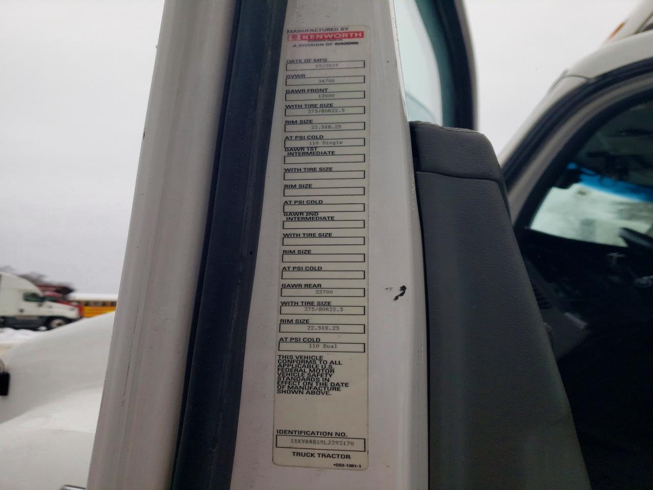 2020 KENWORTH All models VIN 1XKYA48X9LJ393170 photo 10