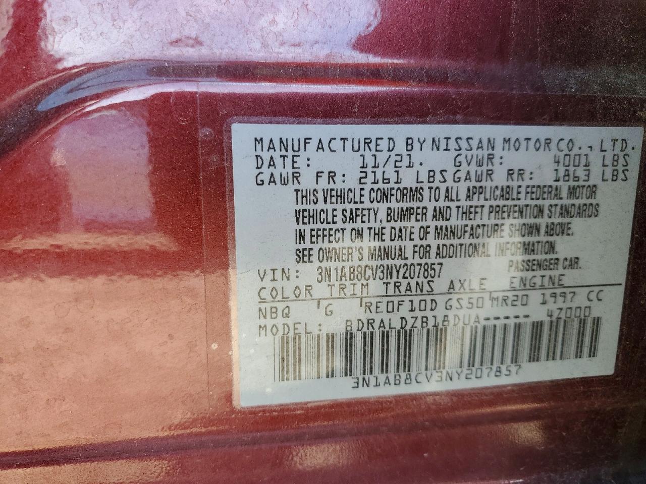 2022 Nissan Sentra VIN 3N1AB8CV3NY207857 photo 12