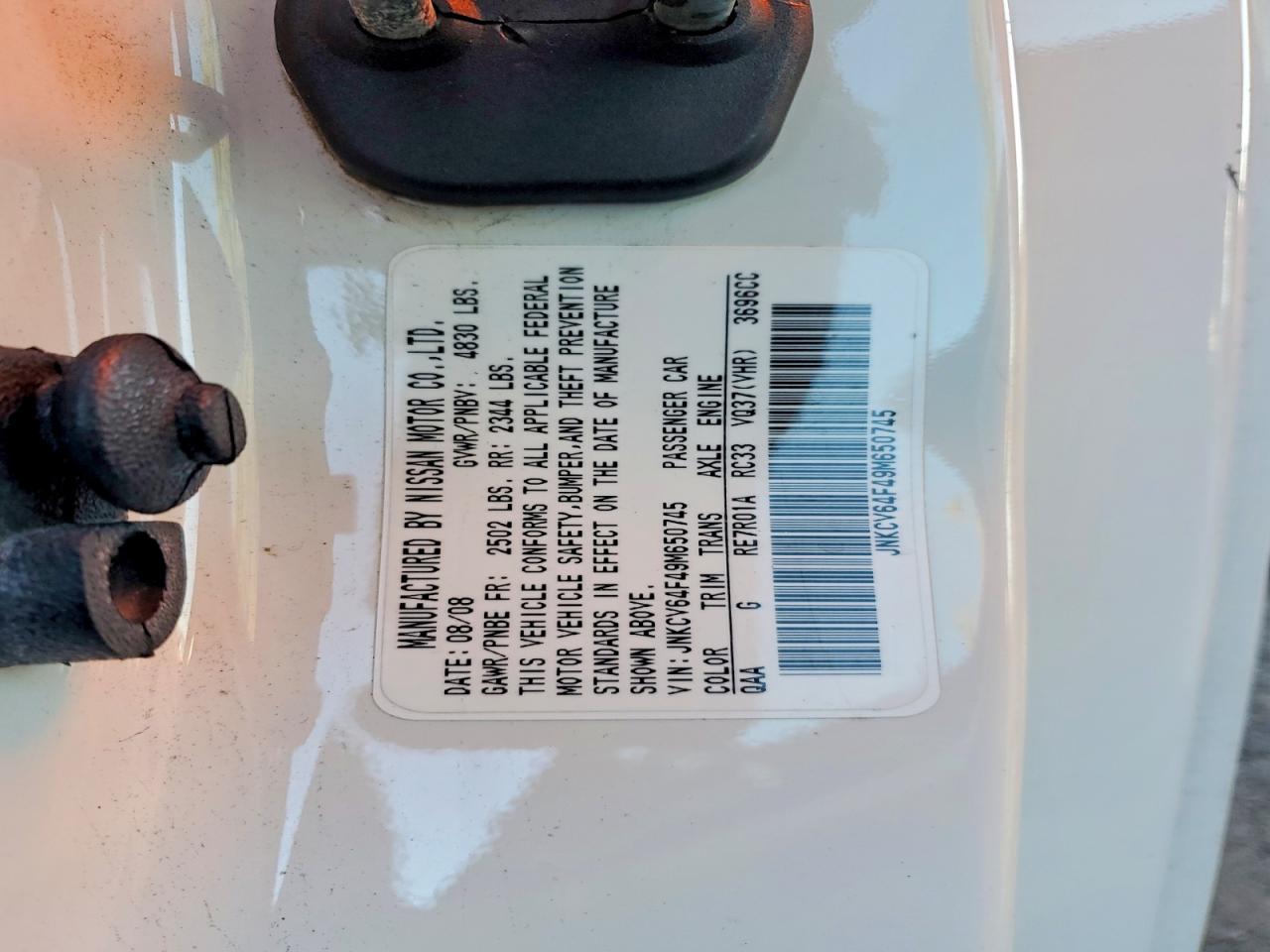 2009 Infiniti G37 VIN JNKCV64F49M650745 photo 12
