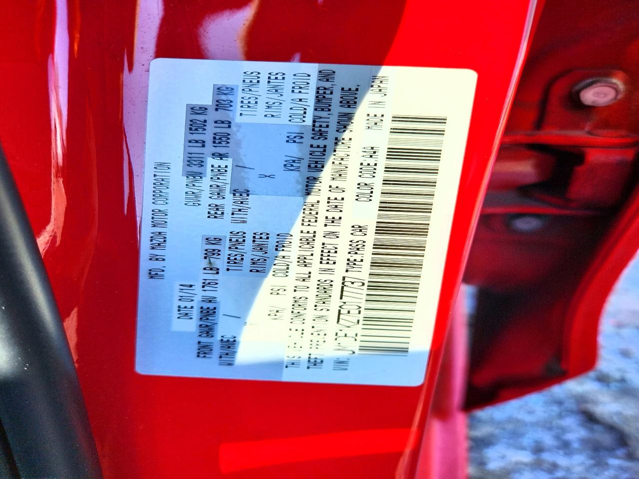 2014 Mazda Mazda2 VIN JM1DE1KZ7E0177737 photo 12