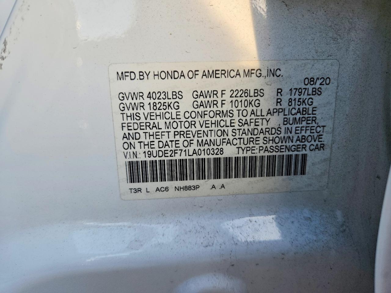 2020 Acura Ilx VIN 19UDE2F71LA010328 photo 12