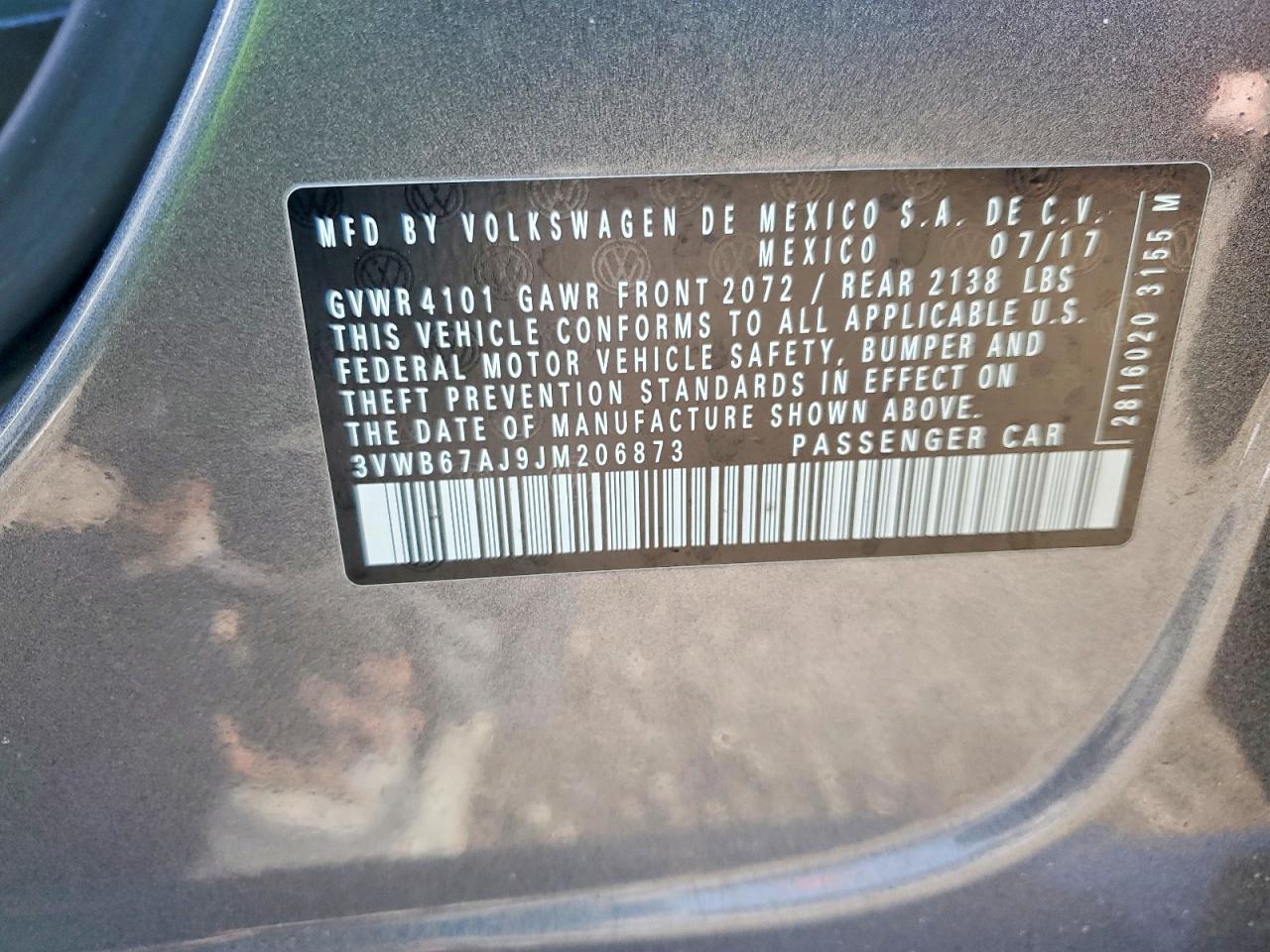 2018 Volkswagen Jetta VIN 3VWB67AJ9JM206873 photo 12