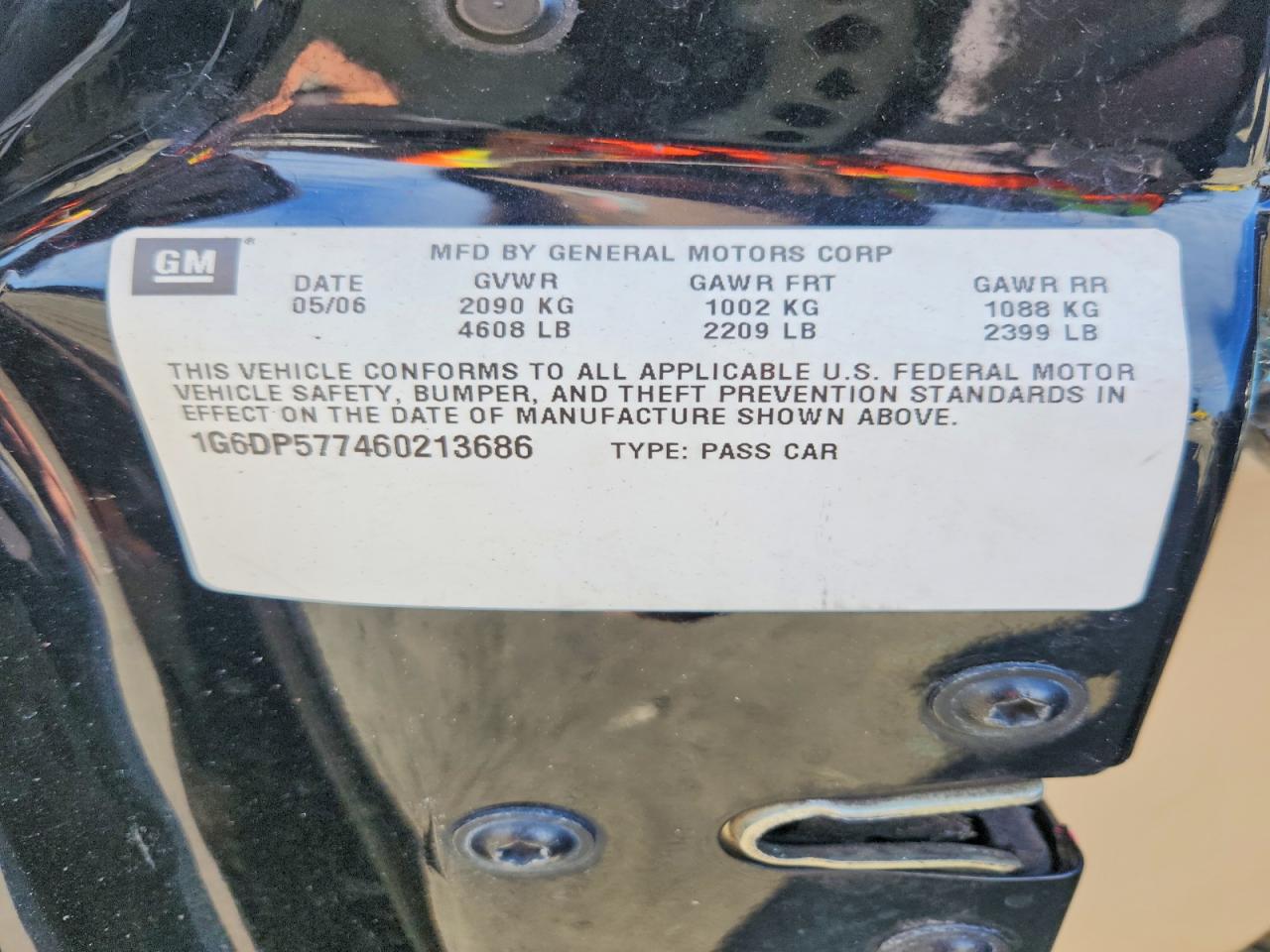 2006 Cadillac Cts VIN 1G6DP577460213686 photo 12
