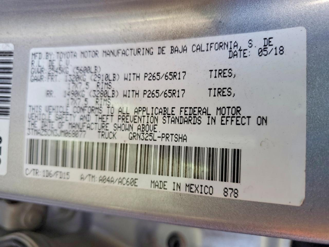2018 Toyota Tacoma VIN 3TMAZ5CN3JM068077 photo 12
