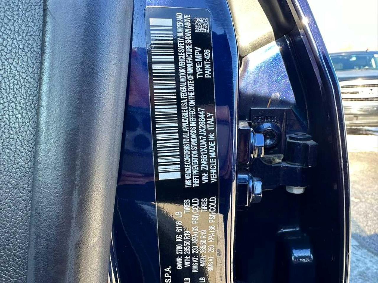 2018 Maserati All models VIN ZN661XUA7JX288447 photo 10