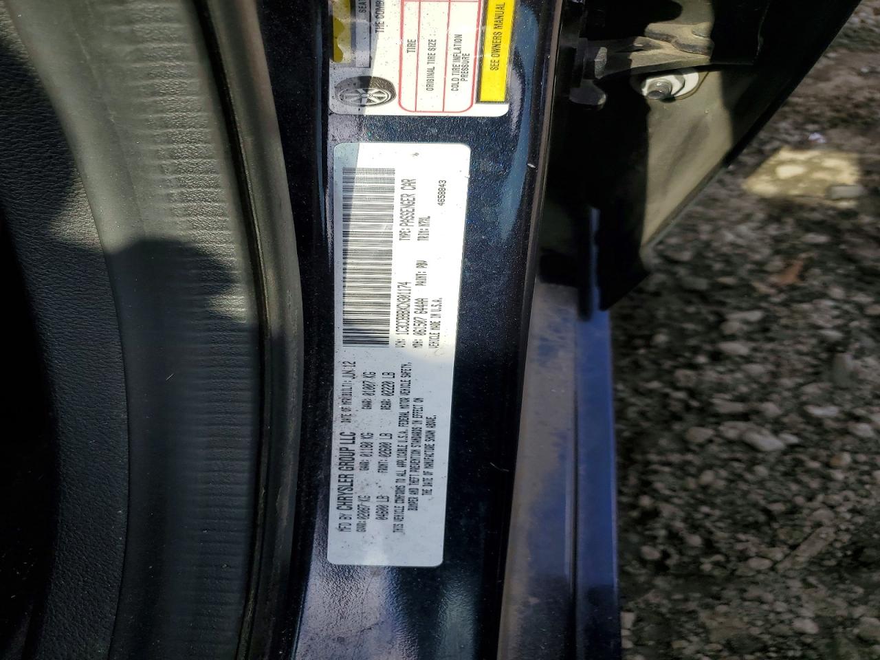 2012 Chrysler 200 VIN 1C3CCBBBXCN301174 photo 12