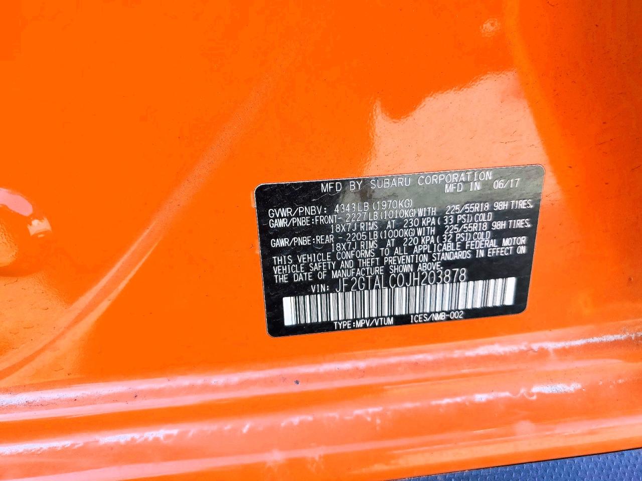 2018 Subaru Crosstrek VIN JF2GTALC0JH203878 photo 12
