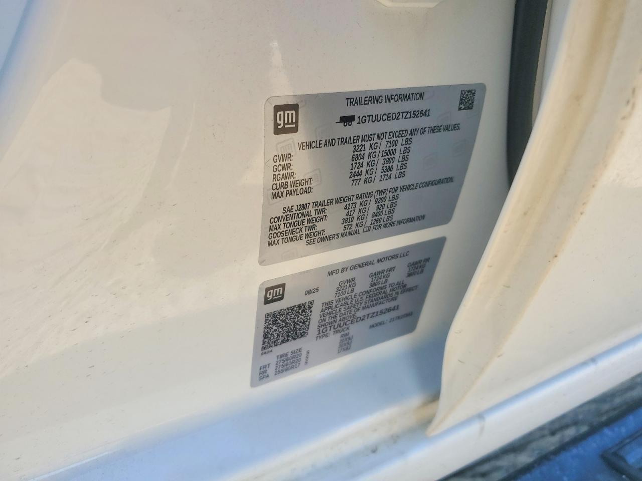 2026 GMC SIERRA VIN 1GTUUCED2TZ152641 photo 12