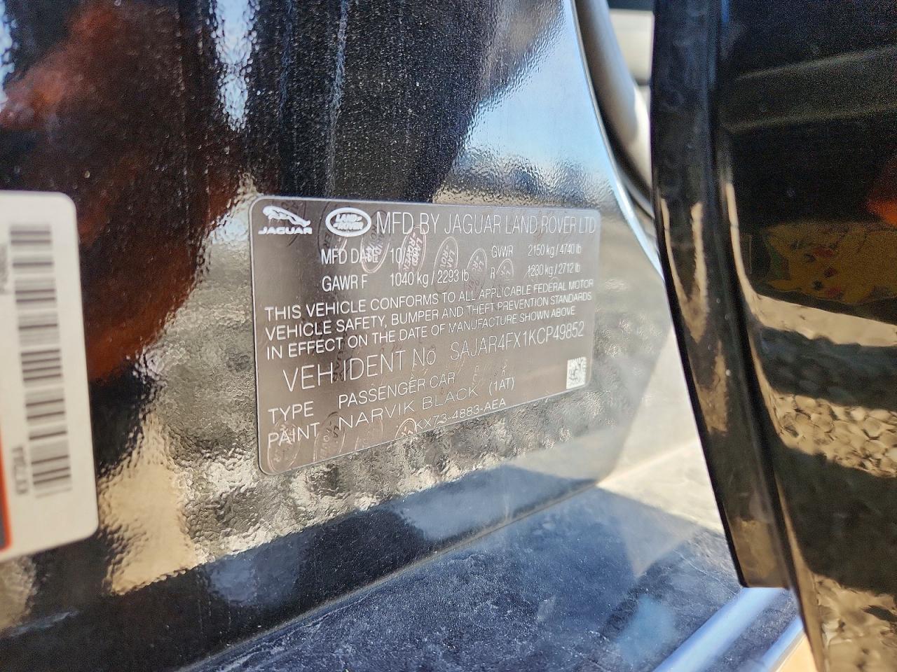2019 Jaguar Xe VIN SAJAR4FX1KCP49852 photo 12