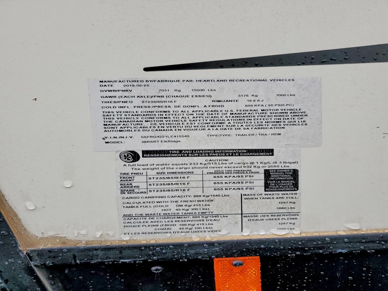 2020 HEARTLAND Trailer VIN 5SFRG4221LE415549 photo 10