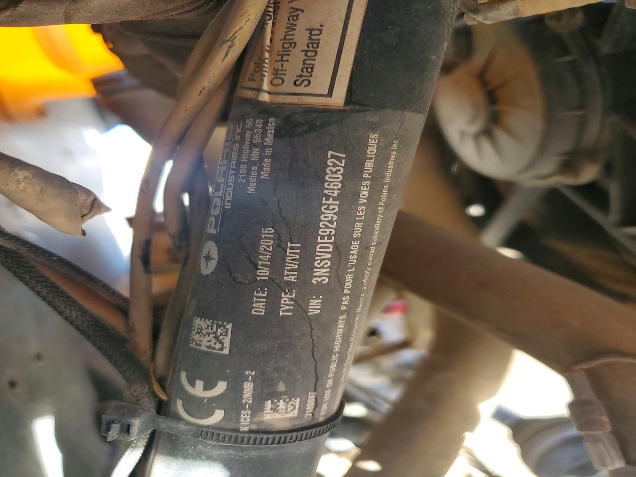 2016 Polaris Rzr VIN 3NSVDE929GF460327 photo 10