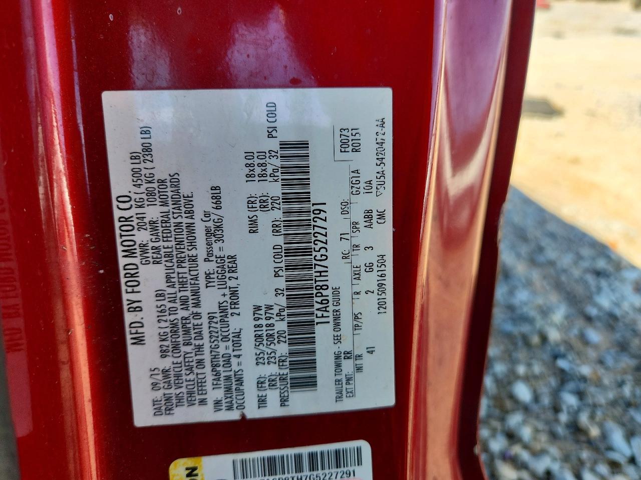 2016 Ford All models VIN 1FA6P8TH7G5227291 photo 12