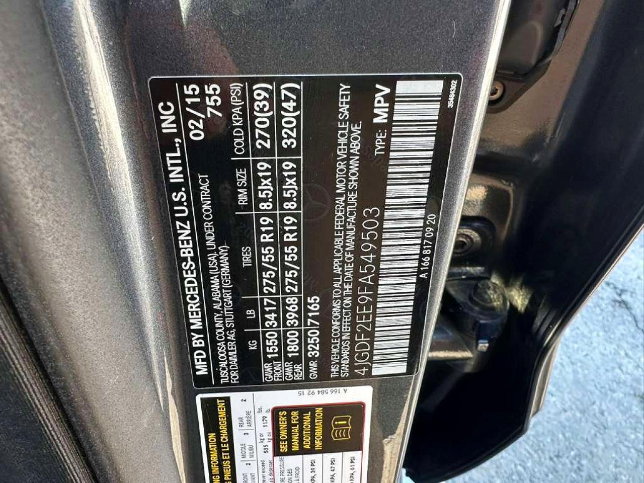 2015 Mercedes-Benz Gl-class VIN 4JGDF2EE9FA549503 photo 10