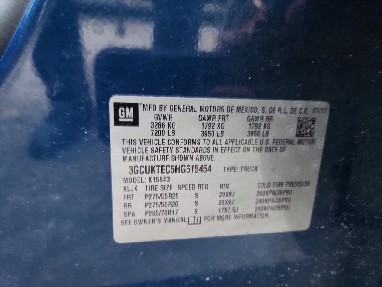 2017 Chev All models VIN 3GCUKTEC5HG515454 photo 12