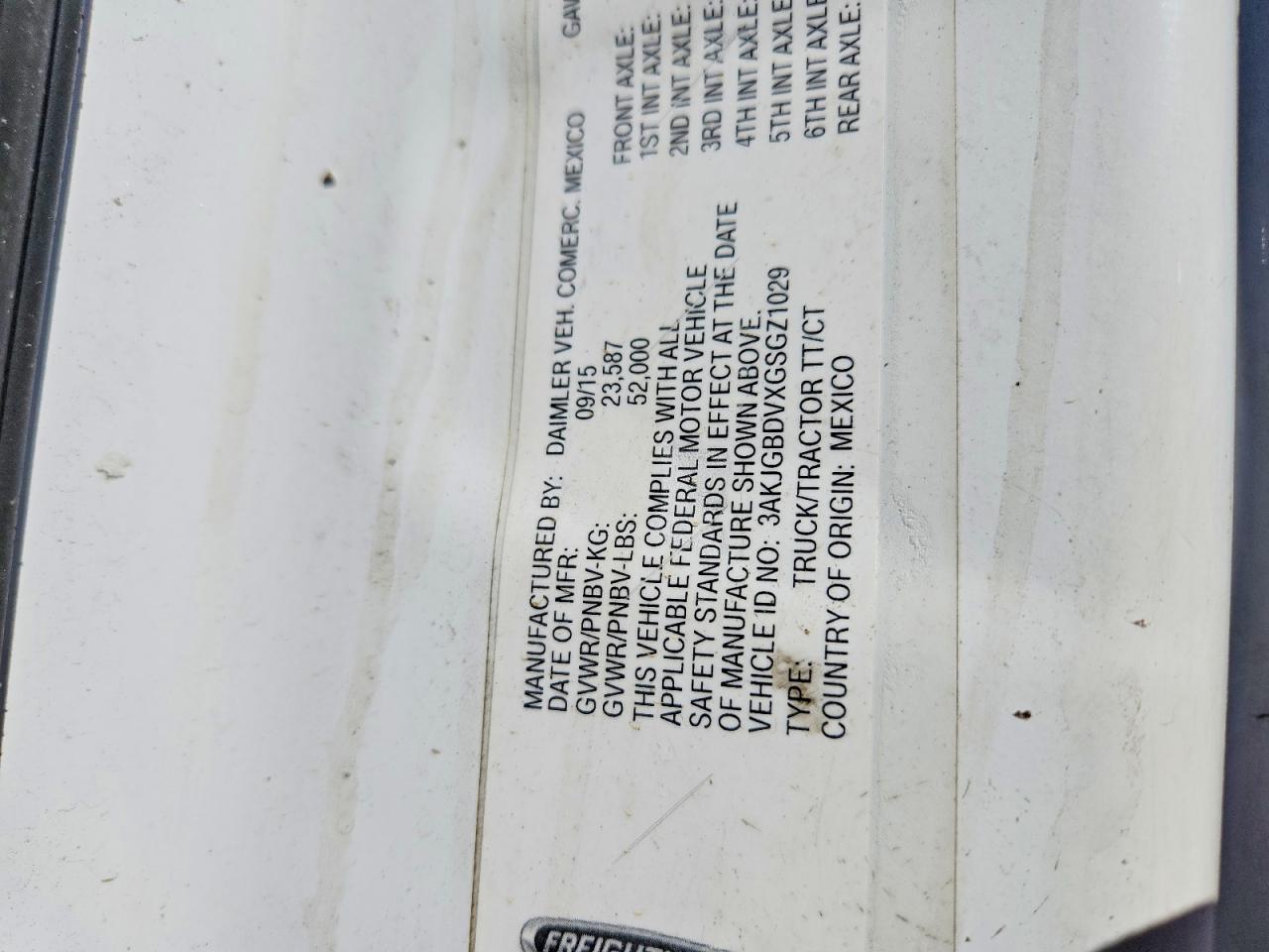 2016 FREIGLINER All other VIN 3AKJGBDVXGSGZ1029 photo 10