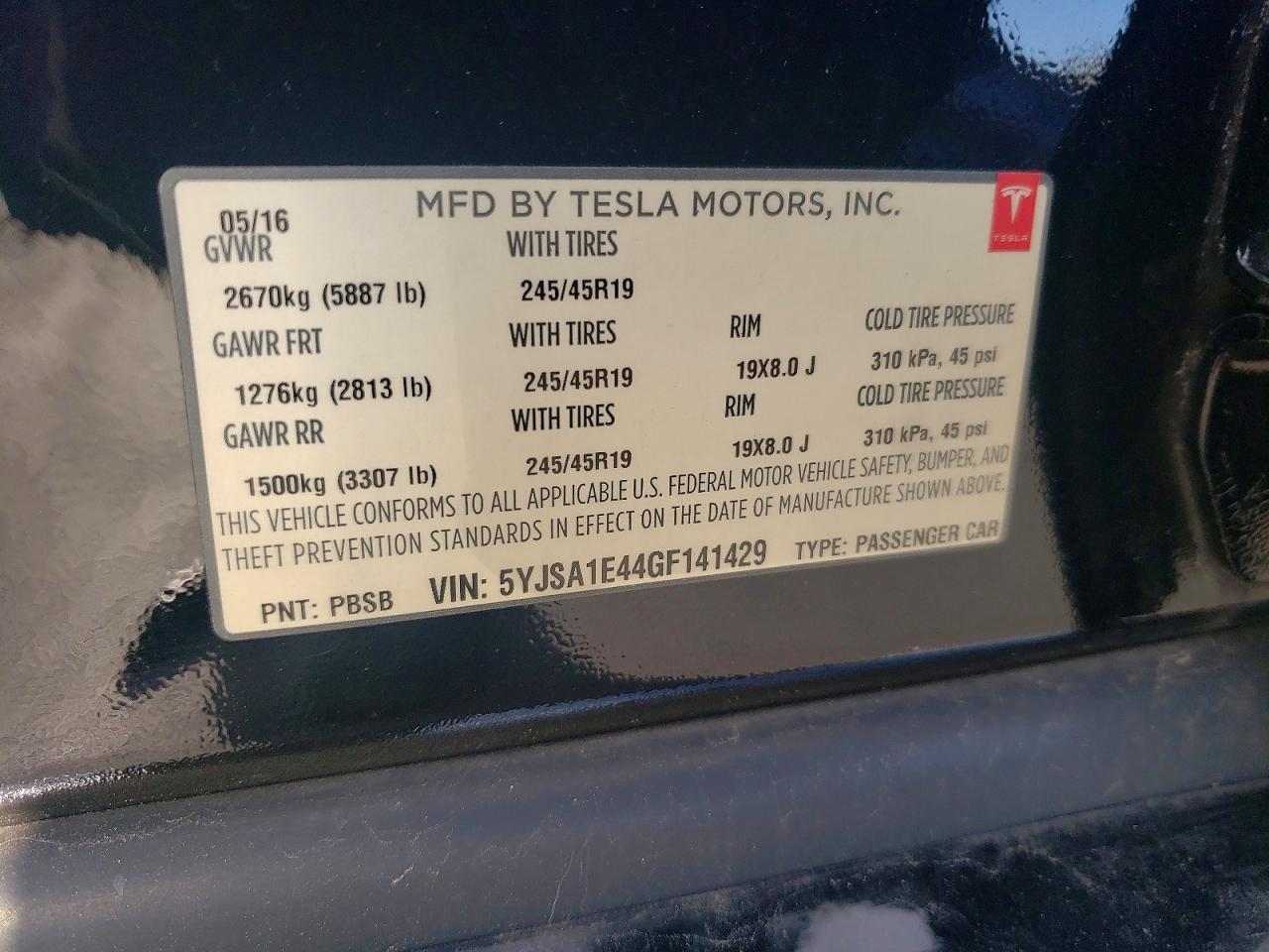 2016 Tesla Model s VIN 5YJSA1E44GF141429 photo 12