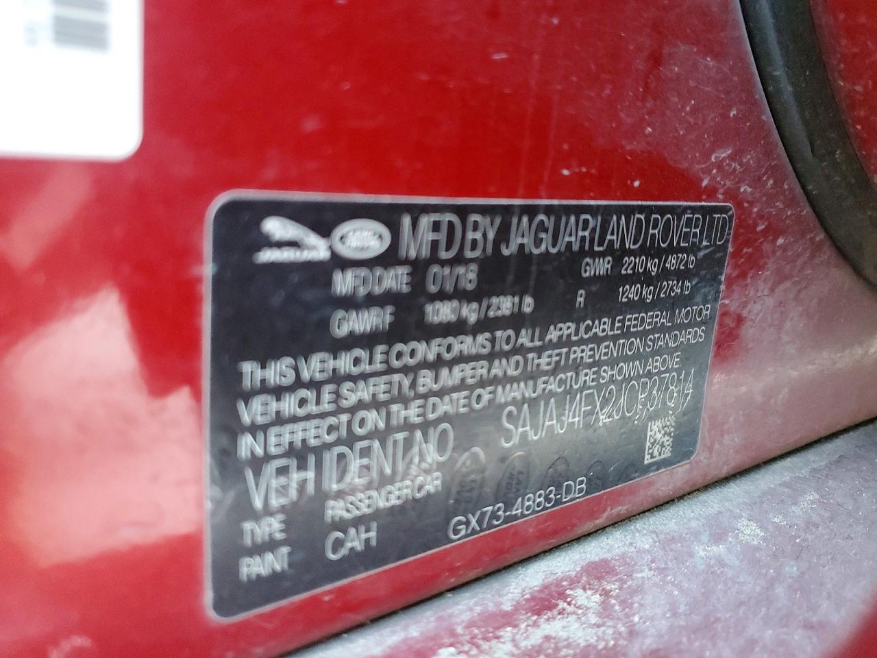 2018 Jaguar Xe VIN SAJAJ4FX2JCP37814 photo 12