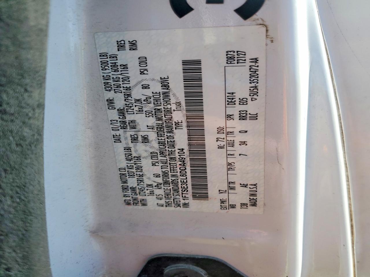 2013 Ford All models VIN 1FTSE3EL6DDA49104 photo 12