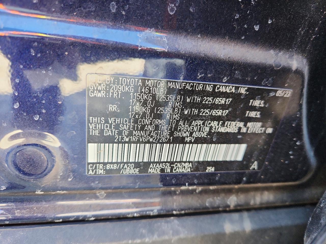 2023 Rav4 VIN 2T3W1RFV6PW272671 photo 12