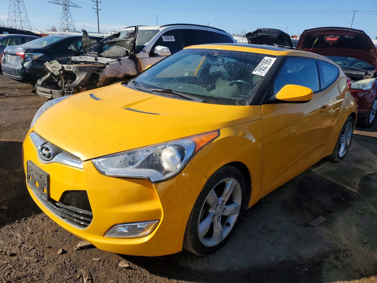2014 Hyundai Veloster VIN KMHTC6AD0EU190466 photo 1