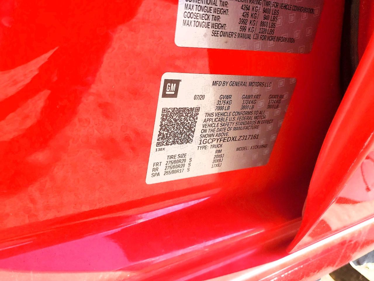 2020 Chevrolet All models VIN 1GCPYFEDXLZ317161 photo 12